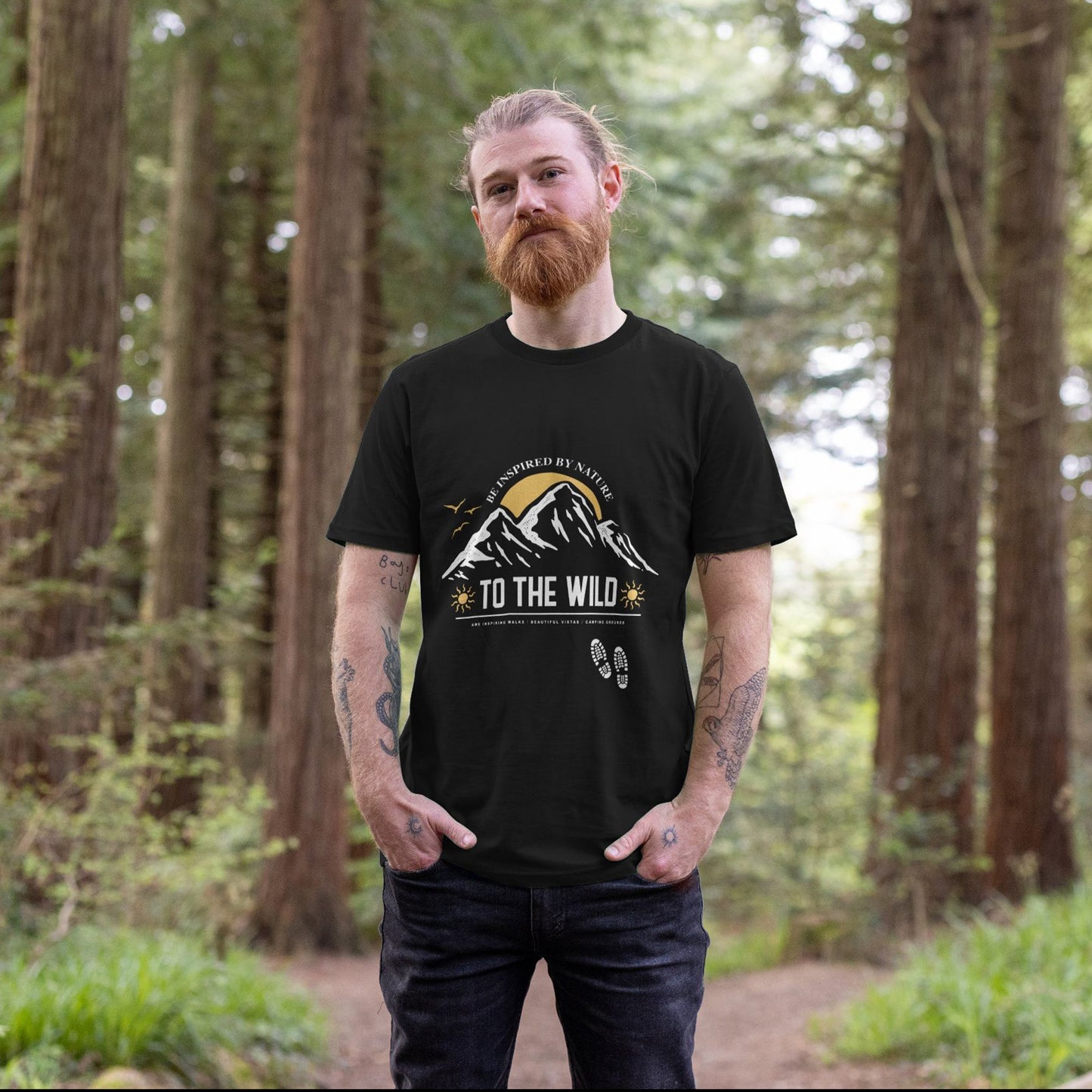 Black Mountain Sunburst Adventure T-Shirt Men
