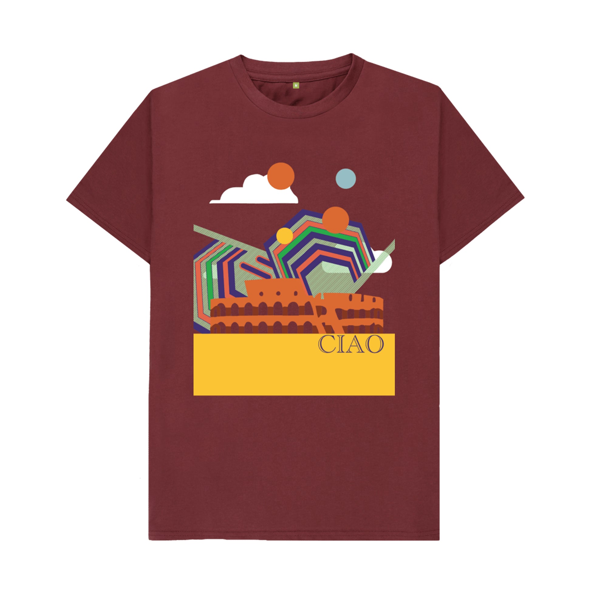 Colosseum Cotton Maroon T-shirt
