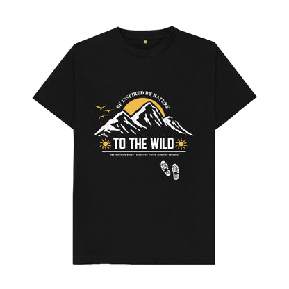 Mountain Sunburst Adventure Black Men Tee