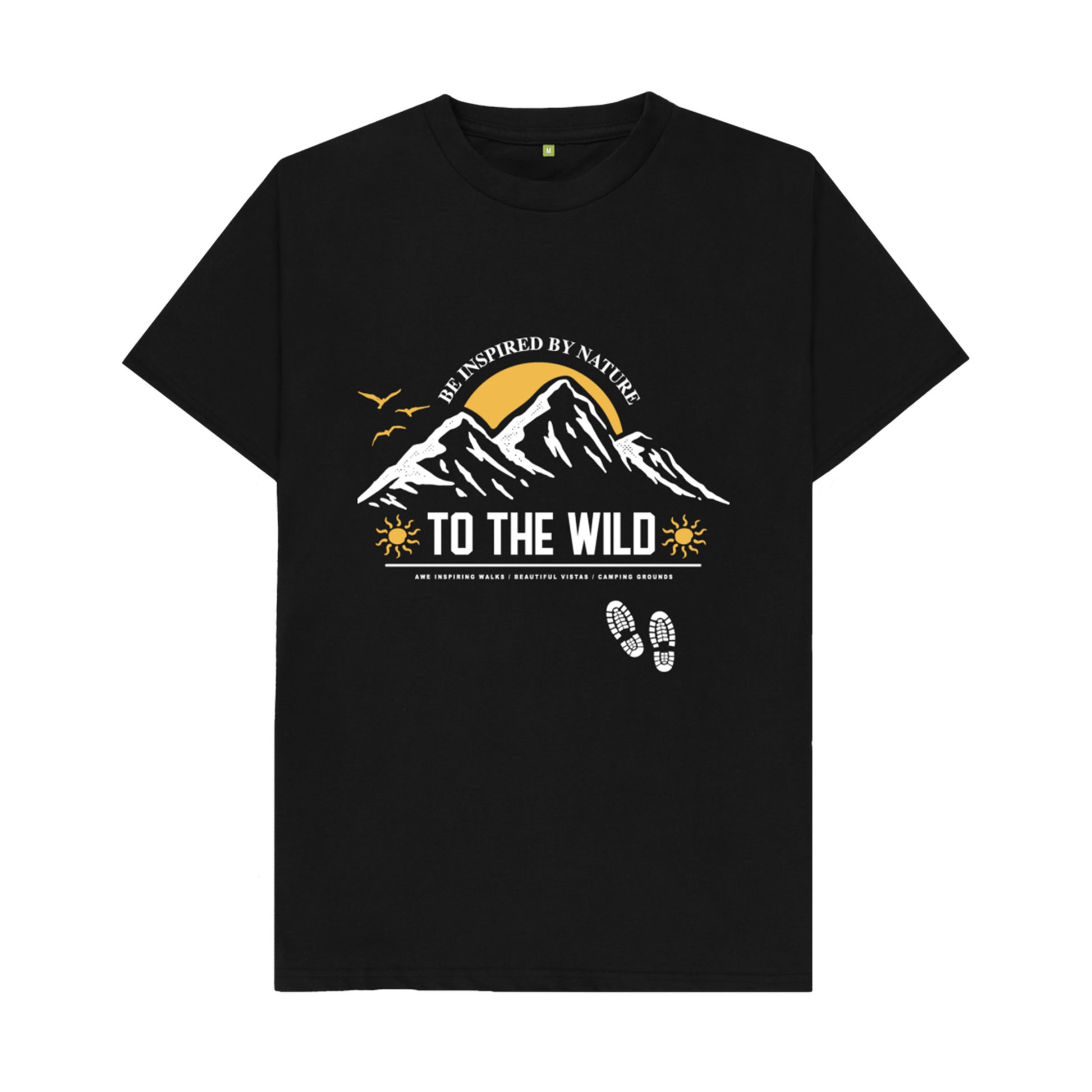 Mountain Sunburst Adventure Women's Black T-shirt