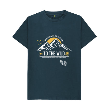 Navy Blue Mountain Sunburst Adventure T-Shirt Men