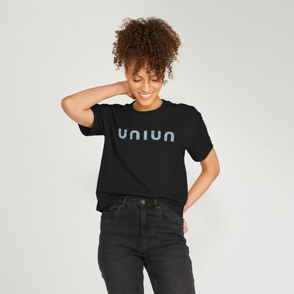 UNIUN Aqua Logo Crop Black T-shirt